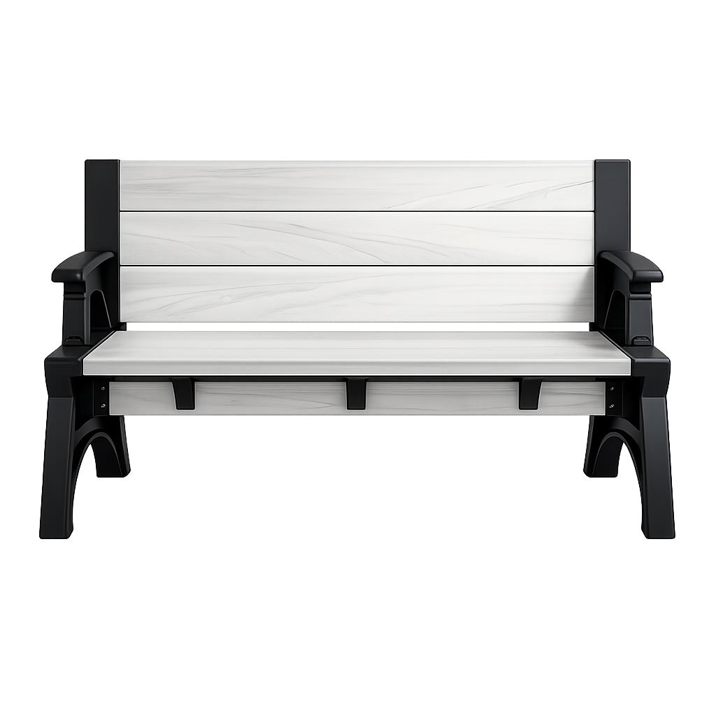 Bench-to-Table Modern Outdoor Patio Furniture Stool Chairs - Supports Up To 1400 lbs